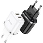 HOCO strujni punjač - 12W (2.4A) 2x USB + micro USB kabel N4 (bijeli) - Slika 3