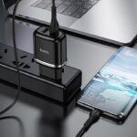 HOCO strujni punjač - 12W (2.4A) 2x USB + micro USB kabel N4 (crni) - Slika 5