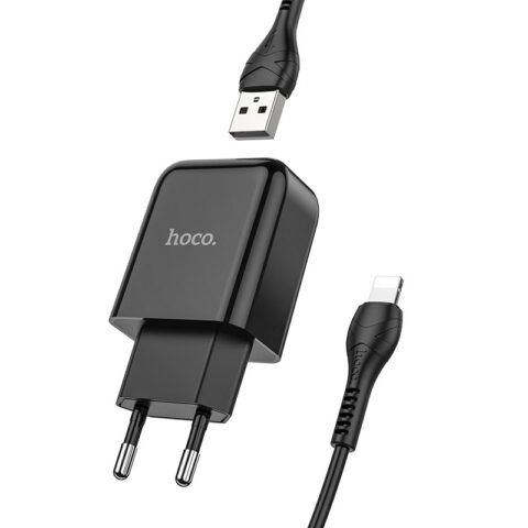 2 HOCO strujni punjač - 2.1A 1x USB + lightning Kabel N2 (crni) - Slika 4