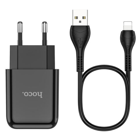 3 HOCO strujni punjač - 2.1A 1x USB + lightning Kabel N2 (crni) - Slika 5