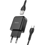 HOCO punjač + kabel - 2.1A 1x USB + Type-C Kabel N2 (crni) - Slika 5