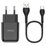 HOCO punjač + kabel - 2.1A 1x USB + Type-C Kabel N2 (crni) - Slika 6
