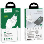 HOCO strujni punjač - 2.1A 1x USB + lightning Kabel N2 (bijeli)