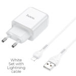 HOCO strujni punjač - 2.1A 1x USB + lightning Kabel N2 (bijeli) - Slika 3