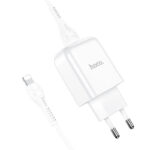 HOCO strujni punjač - 2.1A 1x USB + lightning Kabel N2 (bijeli) - Slika 4