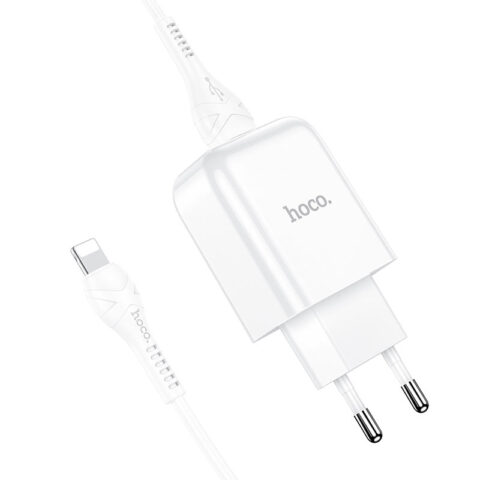 7 HOCO strujni punjač - 2.1A 1x USB + lightning Kabel N2 (bijeli) - Slika 4