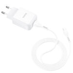HOCO strujni punjač - 2.1A 1x USB + lightning Kabel N2 (bijeli) - Slika 5