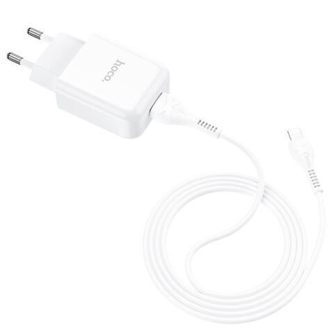 8 HOCO strujni punjač - 2.1A 1x USB + lightning Kabel N2 (bijeli) - Slika 5