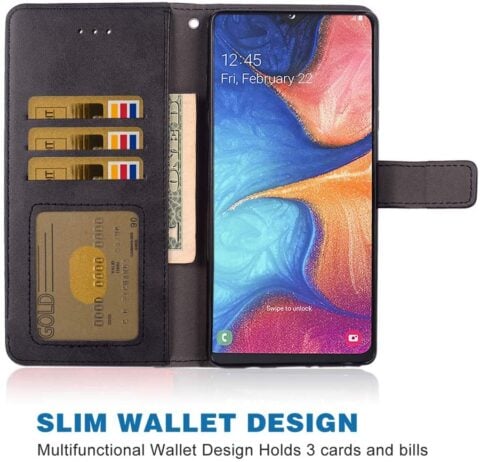 Samsung A21E preklopna book torbica CRNA - Slika 7