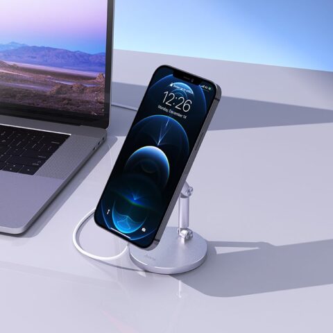 8 HOCO PH39 STAND aluminijski stalak APPLE MAGSAFE (SILVER) - Slika 9