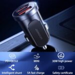 JOYROOM C-A09 2-PORT auto punjač PD 30W / QC3.0 - Slika 4