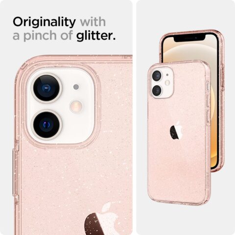SPIGEN LIQUID CRYSTAL zaštita za iPHONE 12 MINI (GLITTER ROSE) - Slika 12