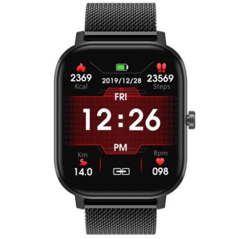 3 Smartwatch Fitness Tracker pametni sat "Athletic" Black Milanese - Slika 4