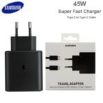 Originalni zidni punjač i USB-C kabel Samsung EP-T4510XBEGEU s PD standardom punjenja 45W (orig. pakiranje)