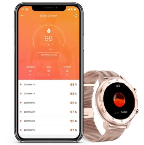Pametni sat Fitness tracker "Fashion" Black Steel - Slika 2