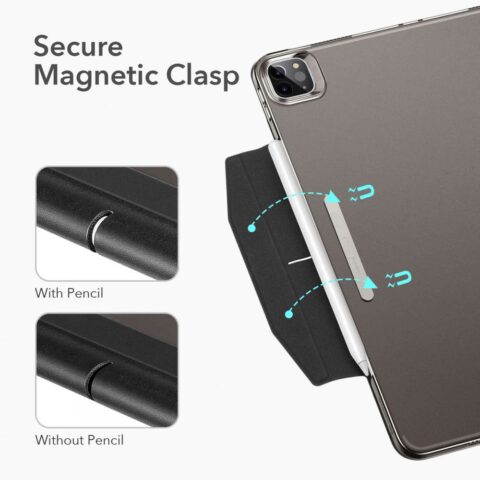 5 ESR ASCEND TRIFOLD & kaljeno staklo za iPAD PRO 12.9 2021 (komplet) - Slika 3