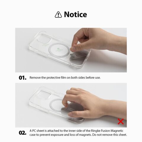 6 Ringke Fusion magnetic Magsafe za iPHONE 12 / 12 PRO (MATTE CLEAR) - Slika 7