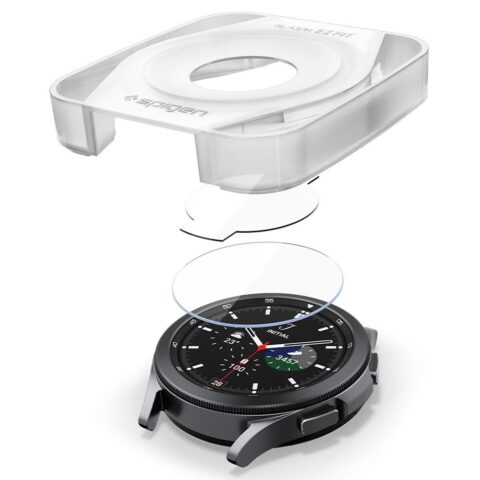 5 2x SPIGEN GLAS.TR ”EZ FIT” kaljena stakla za SAMSUNG GALAXY WATCH 4 CLASSIC 46 mm - Slika 6