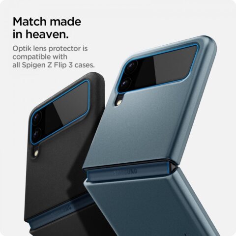 SPIGEN OPTIK.TR 2x CAMERA LENS & HINGE FILM za Samsung GALAXY Z FLIP 3 - Slika 6