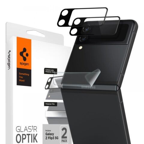 SPIGEN OPTIK.TR 2x CAMERA LENS & HINGE FILM za Samsung GALAXY Z FLIP 3 - Slika 1