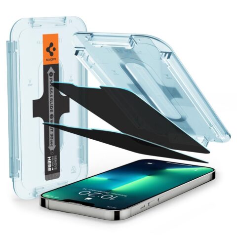 SPIGEN GLAS.TR ”EZ FIT” 2 komada za iPHONE 13 PRO MAX (PRIVACY) - Slika 7