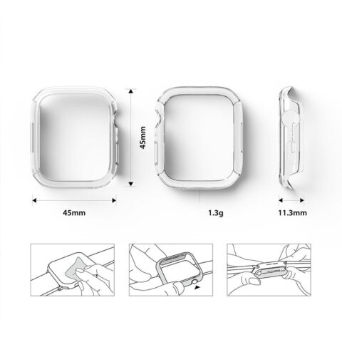 194668 RINGKE SLIM 2-komada zaštite za APPLE WATCH 7 (45mm) CLEAR & CLEAR - Slika 8