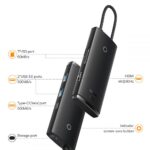 BASEUS LITE SERIES BS-OH019 HUB ADAPTER TYPE-C 6-PORT univerzalni adapter