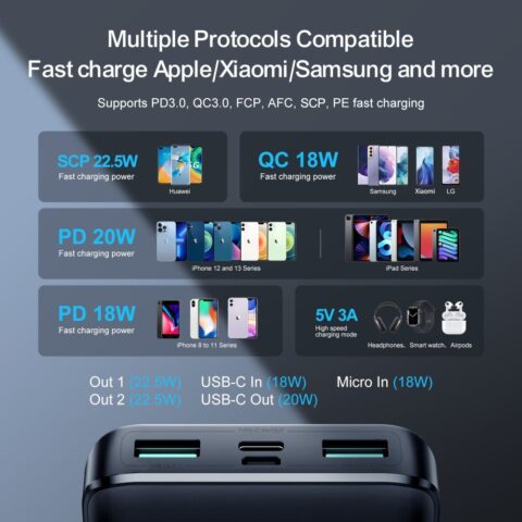 8 JOYROOM JR-QP191 22.5W POWER BANK brzo punjenje 10.000 mAh kapacitet - Slika 7