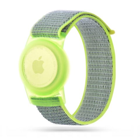 TECH-PROTECT NYLON narukvica za djecu za APPLE AIRTAG (LIME) - Slika 1
