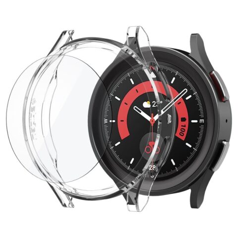 SPIGEN THIN FIT & TEMPERED GLASS komplet za Samsung GALAXY WATCH 5 PRO (45 mm) - Slika 8