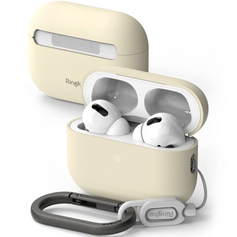 16 RINGKE SILICONE zaštita za APPLE AIRPODS PRO 1 / 2 (CREAM) - Slika 1
