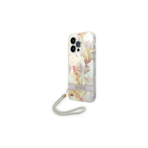 274944 GUESS zaštita GUOHCP14XHFLSU APPLE iPHONE 14 PRO (PURPLE FLOWER STRAP) - Slika 2