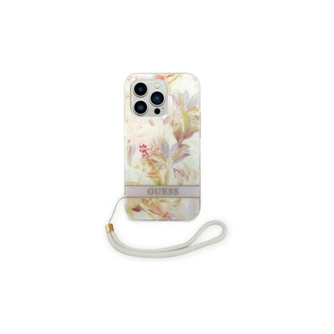 274945 GUESS zaštita GUOHCP14XHFLSU APPLE iPHONE 14 PRO (PURPLE FLOWER STRAP) - Slika 3
