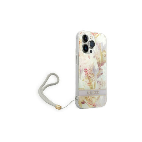 274946 GUESS zaštita GUOHCP14XHFLSU APPLE iPHONE 14 PRO (PURPLE FLOWER STRAP) - Slika 4