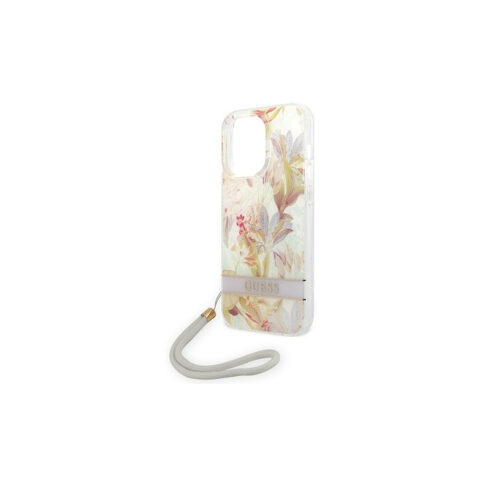 274948 GUESS zaštita GUOHCP14XHFLSU APPLE iPHONE 14 PRO (PURPLE FLOWER STRAP) - Slika 6