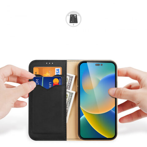 DUX DUCIS HIVO kožna torbica za iPHONE 14 PRO (crna) - Slika 3