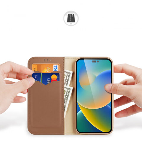 303180 DUX DUCIS HIVO kožna torbica za iPHONE 14 PRO MAX (smeđa) - Slika 4