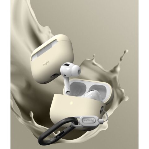 RINGKE SILICONE zaštita za APPLE AIRPODS PRO 1 / 2 (CREAM) - Slika 6