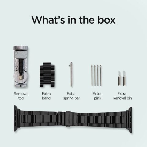 9 SPIGEN MODERN FIT BAND APPLE WATCH 4/5/6/7/8/ SE (38/40/41 mm) crna - Slika 6