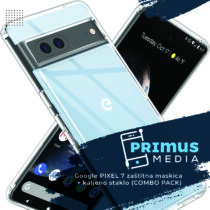 GOOGLE PIXEL 7 zaštitna futrola - TPU (prozirna) + kaljeno staklo (COMBO PACK)