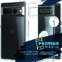 GOOGLE PIXEL 7 PRO zaštitna futrola - TPU (prozirna) + kaljeno staklo (COMBO PACK)