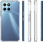 HONOR X8 zaštitna futrola - TPU EDGE (prozirna) + kaljeno staklo (COMBO PACK) ljubičasti okvir - Slika 3