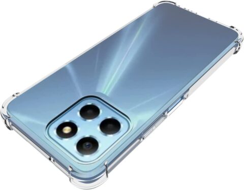 HONOR X8 zaštitna futrola - TPU EDGE (prozirna) + kaljeno staklo (COMBO PACK) ljubičasti okvir - Slika 5