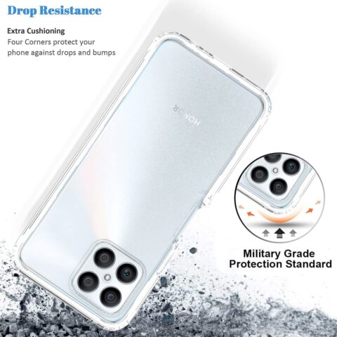 HONOR X8 zaštitna futrola - TPU EDGE (prozirna) + kaljeno staklo (COMBO PACK) ljubičasti okvir - Slika 8