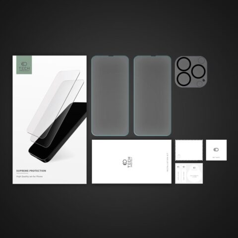 5 Tech-Protect Supreme komplet 2 kaljena stakla + zaštita za leće za iPhone 14 PRO - Slika 6