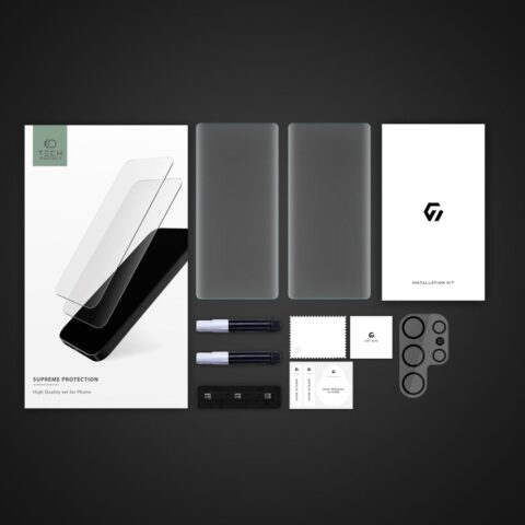 Tech-Protect Supreme komplet 2 kaljena stakla + zaštita za leće za Samsung GALAXY S23 ULTRA - Slika 5