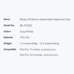 Baseus Brilliance torbica sa tipkovnicom za iPad Pro 12.9 (crna) - Slika 29