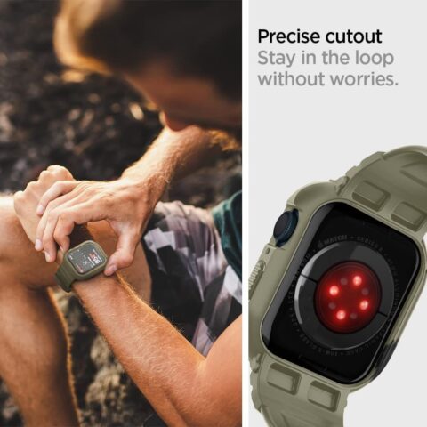 13 SPIGEN RUGGED ARMOR ”PRO” narukvica / maskica za Apple Watch 4/5/6/7/8/SE (44/45mm) (VINTAGE KHAKI) - Slika 14