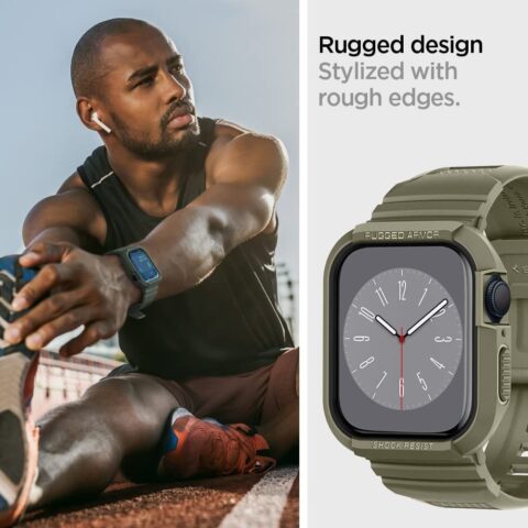 15 SPIGEN RUGGED ARMOR ”PRO” narukvica / maskica za Apple Watch 4/5/6/7/8/SE (44/45mm) (VINTAGE KHAKI) - Slika 16