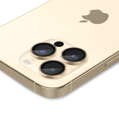 SPIGEN OPTIK.TR ”EZ FIT” CAMERA PROTECTOR 2 komada za iPHONE 14 PRO / 14 PRO MAX (GOLD) - Slika 4
